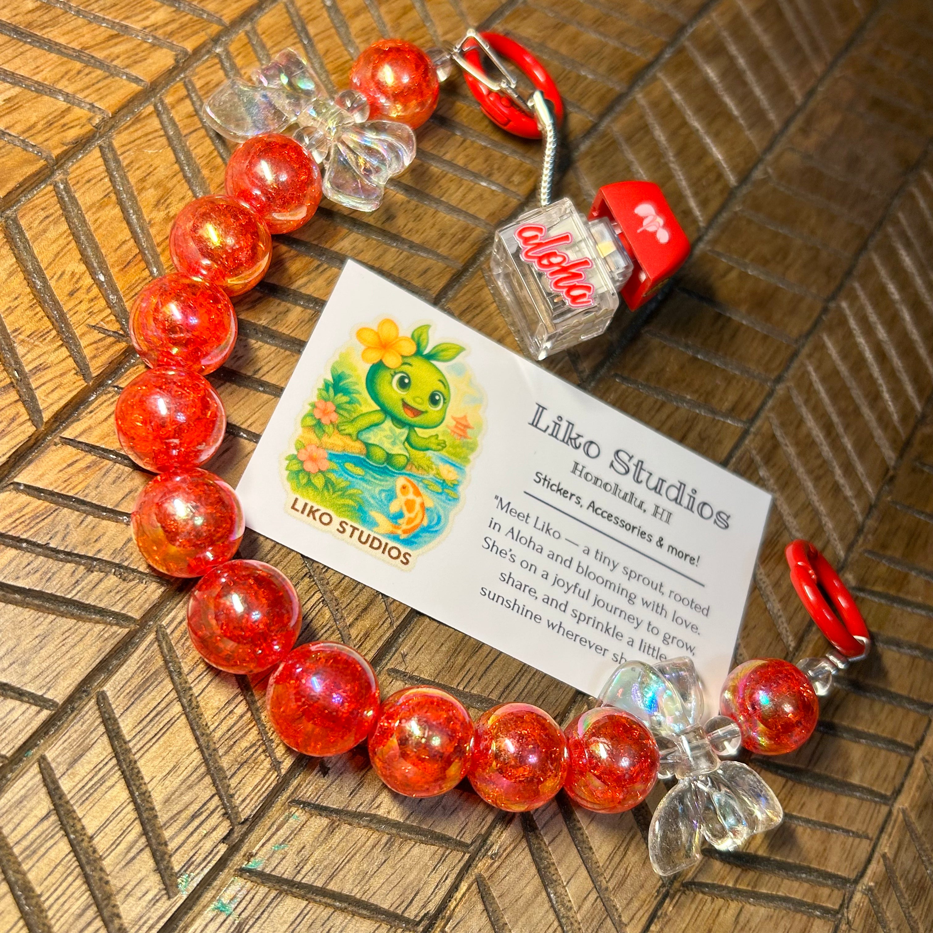 Bold Red• Aloha Fidget Keychain