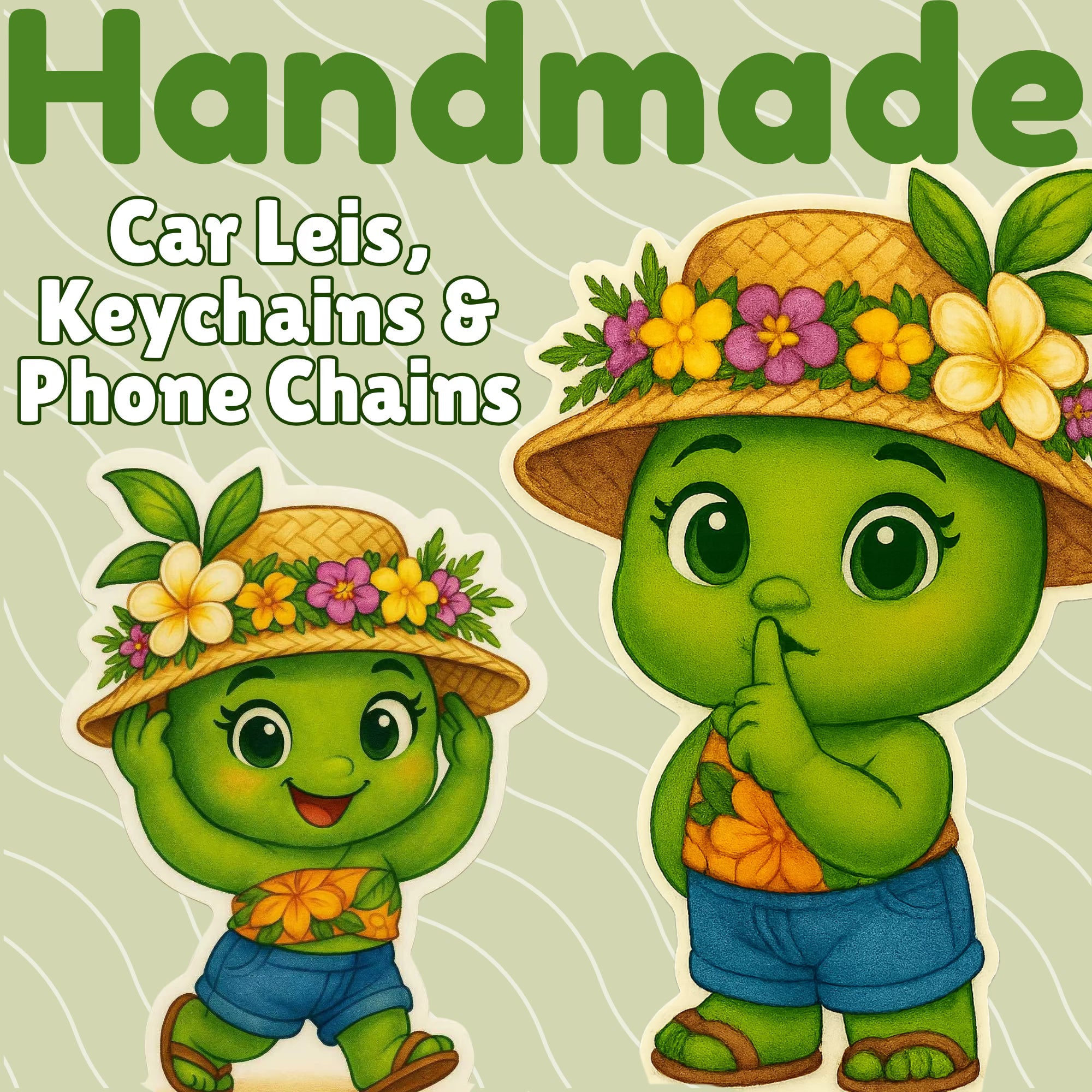 Handmade Car Leis • Keychains • Phone Chains •