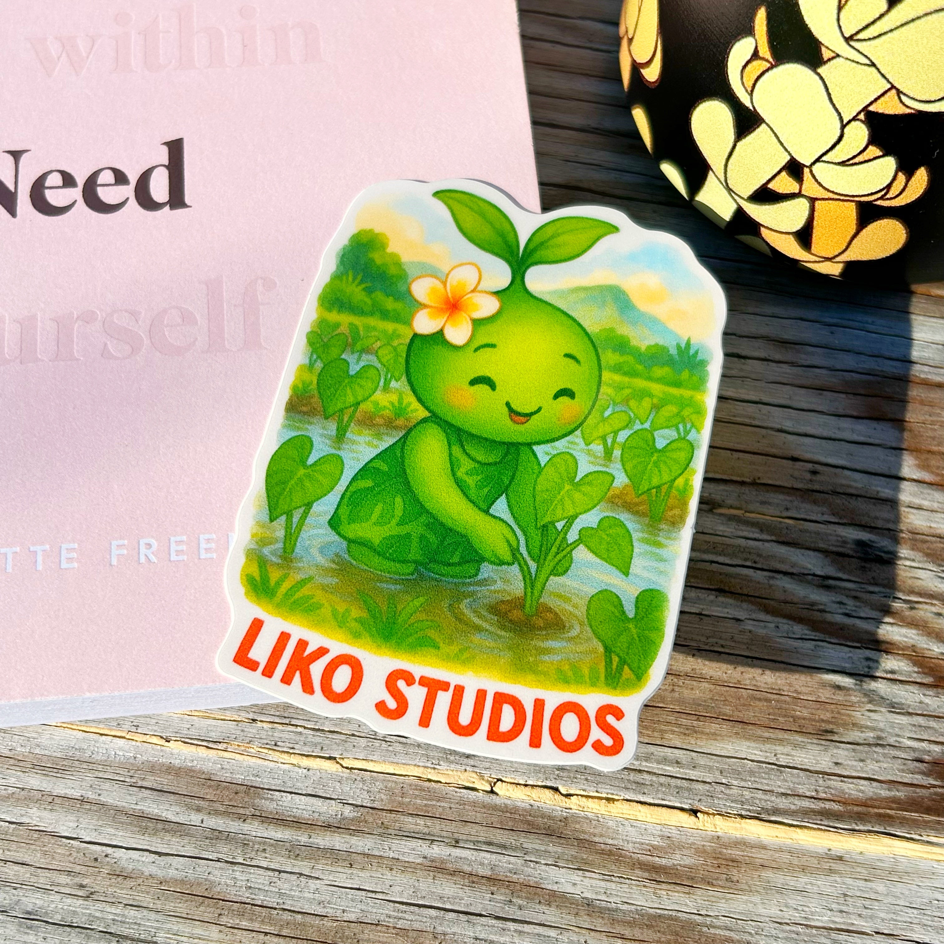 Working in the Lo’i (Taro patch) • Liko Sticker