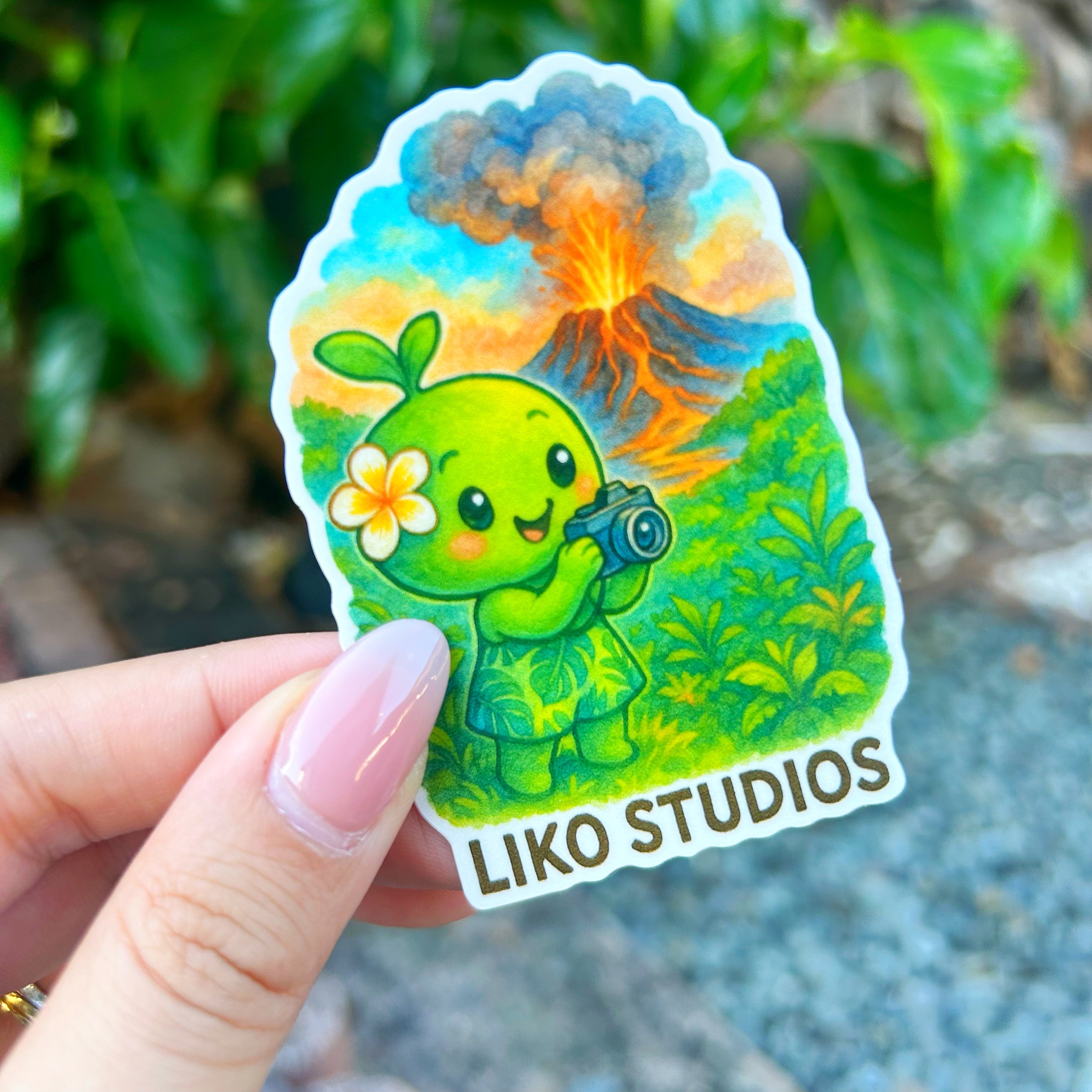 Halema’uma’u Kilauea by Day• Liko Sticker