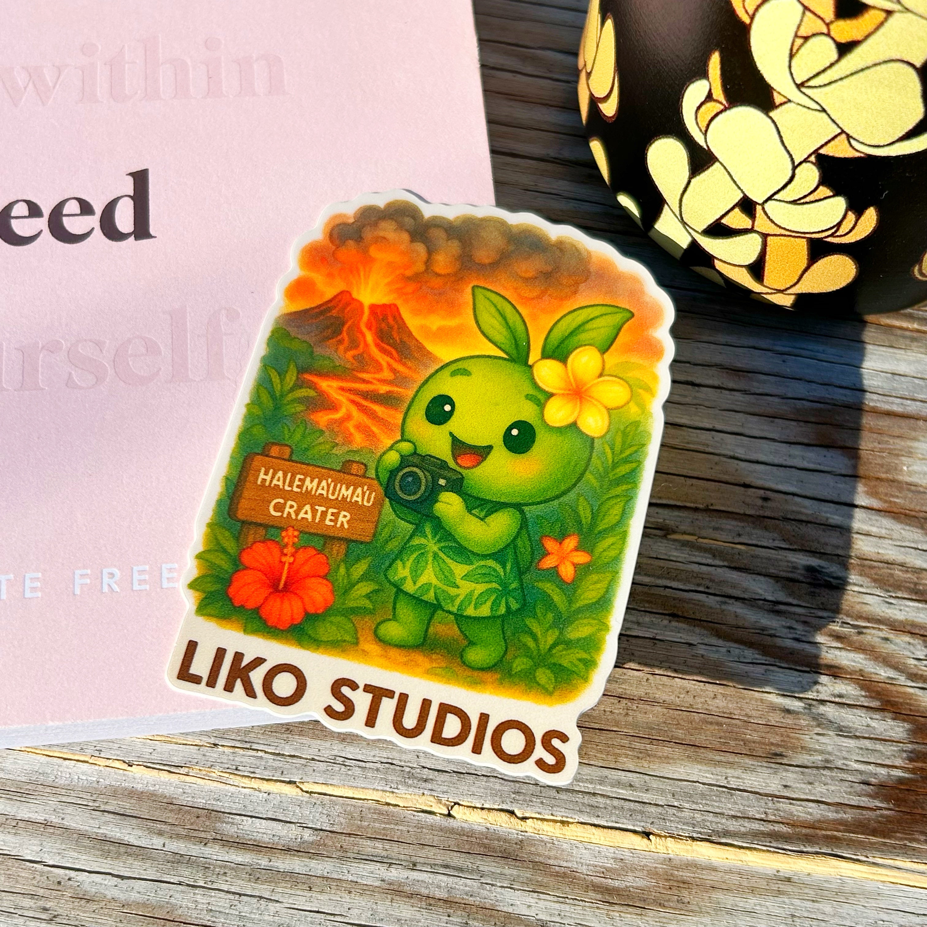 Halema’uma’u Kilauea by Night• Liko Sticker