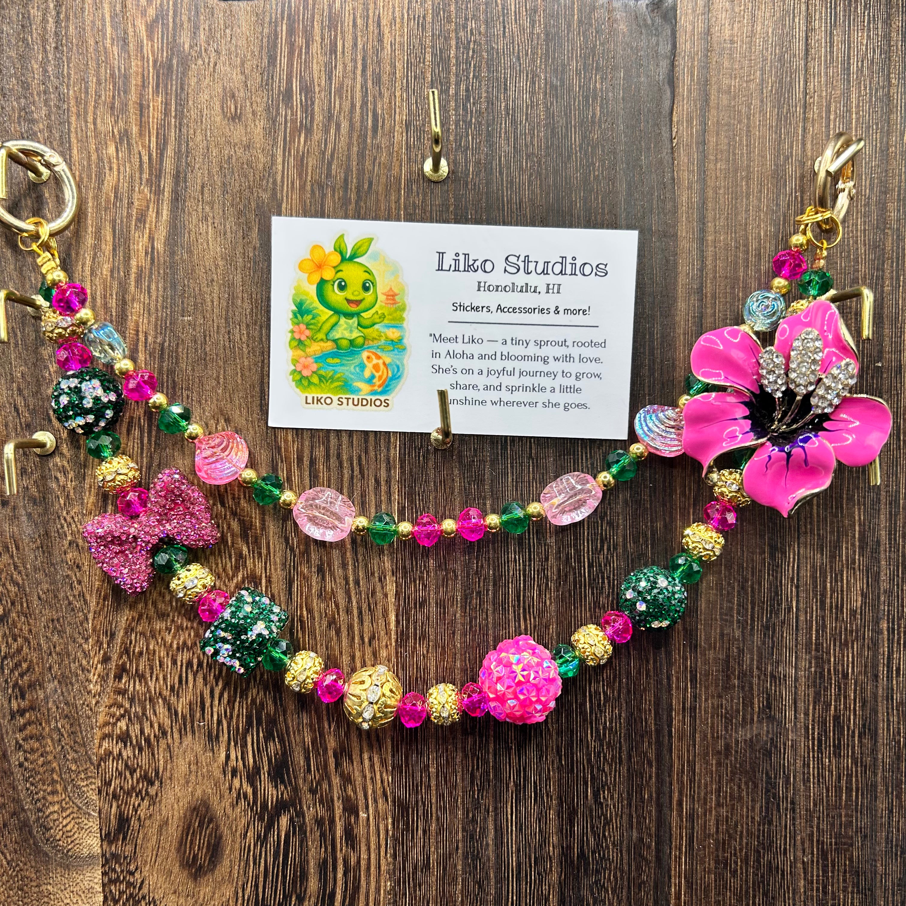 Pink Hibiscus • Luxe Bag Charms