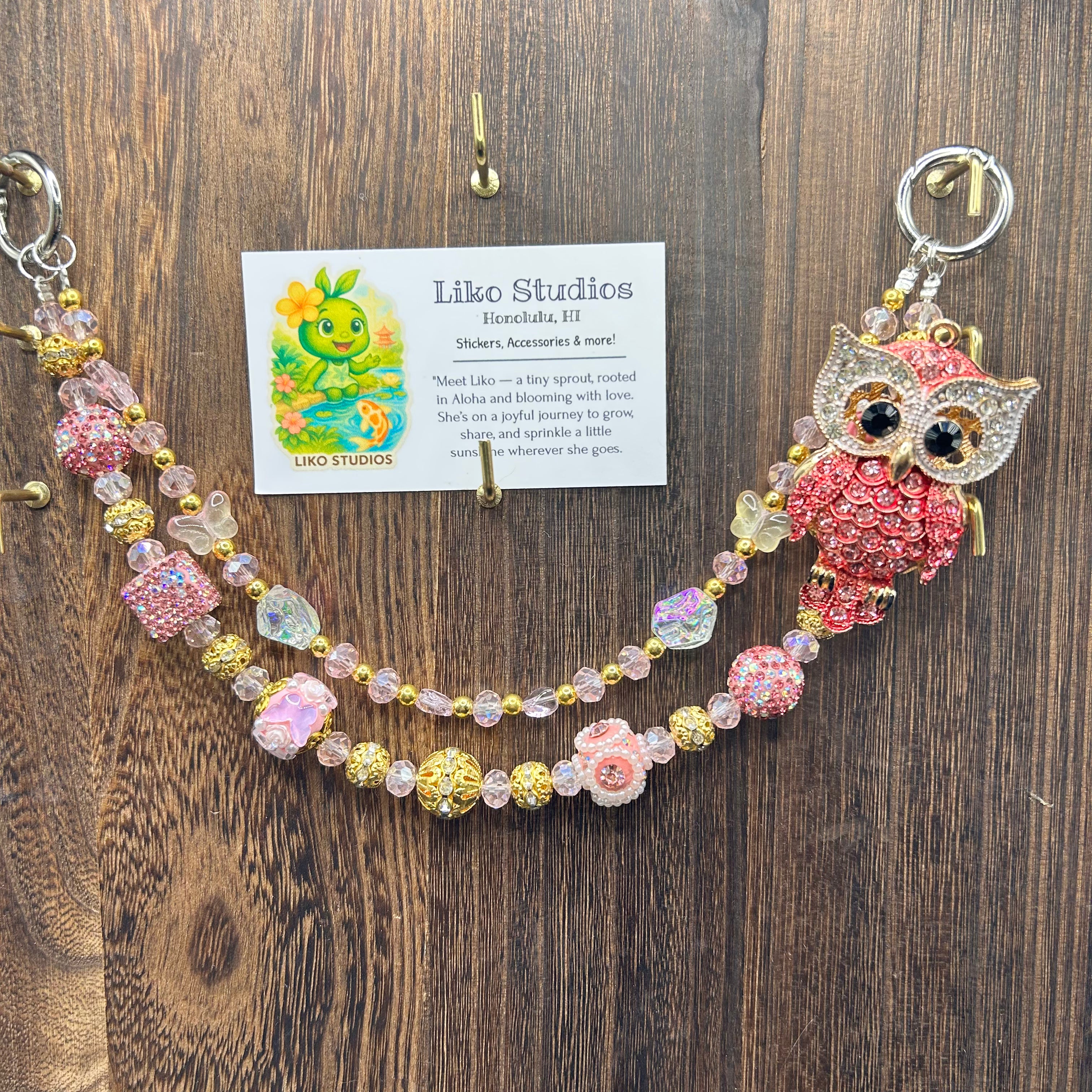Pink Owl • Luxe Bag Charm