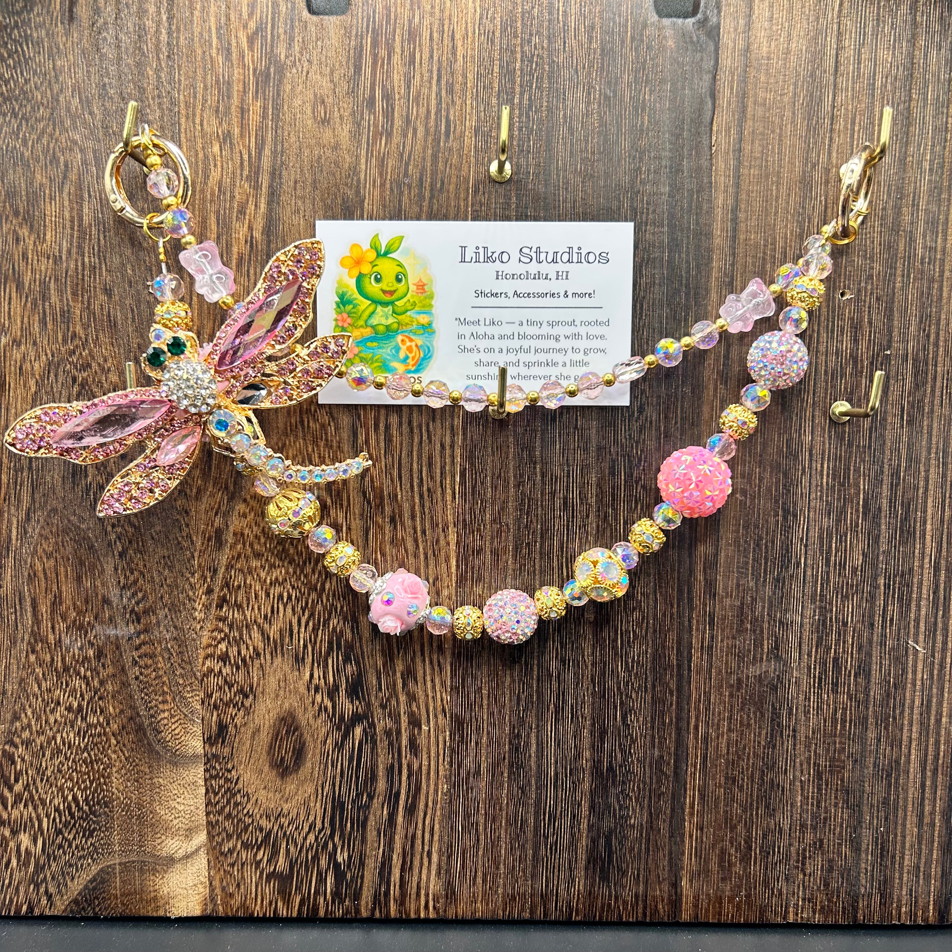 Pink Dragonfly • Luxe Bag Charm
