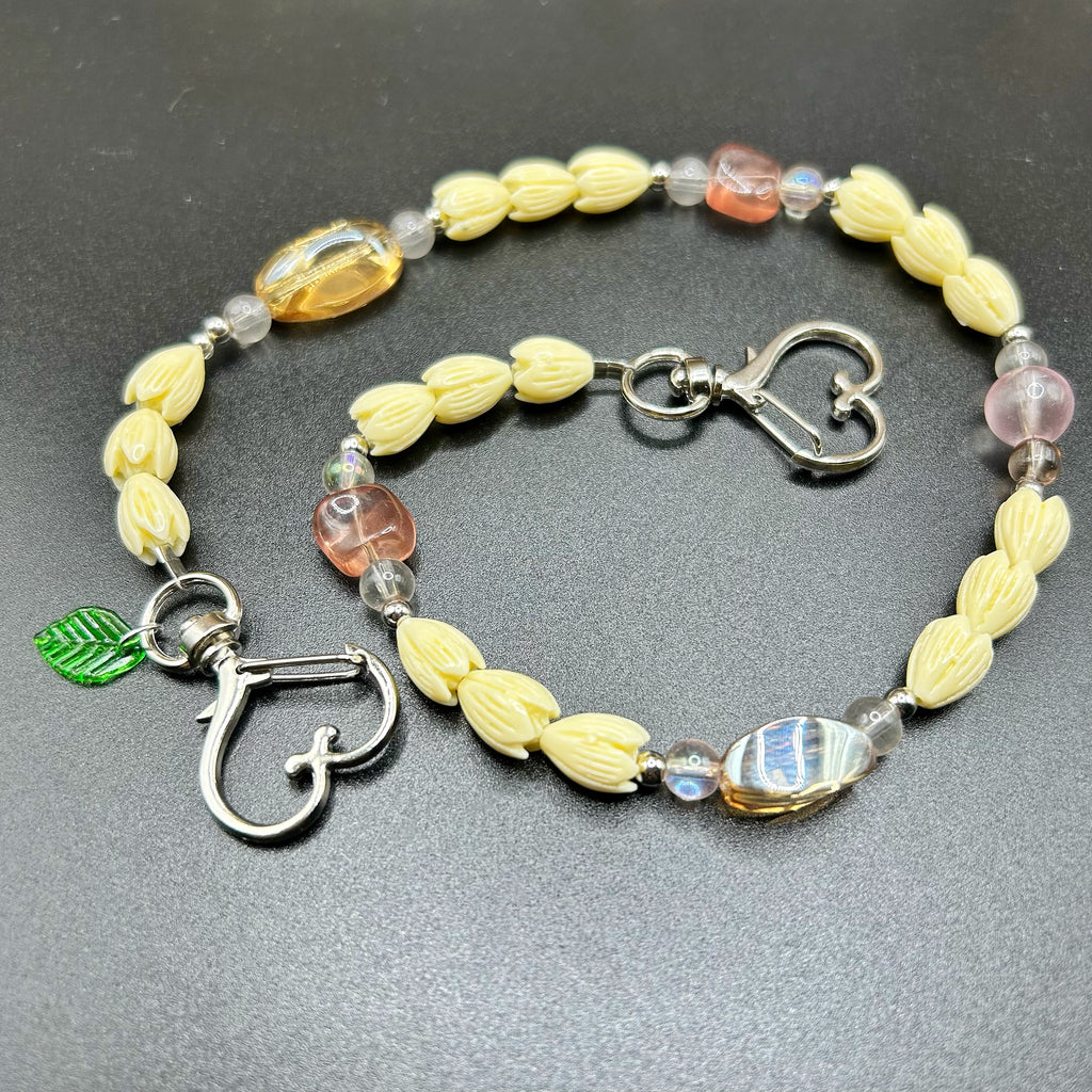 Neutral Pikake • Bag Charm • Phone Charm • Car Lei