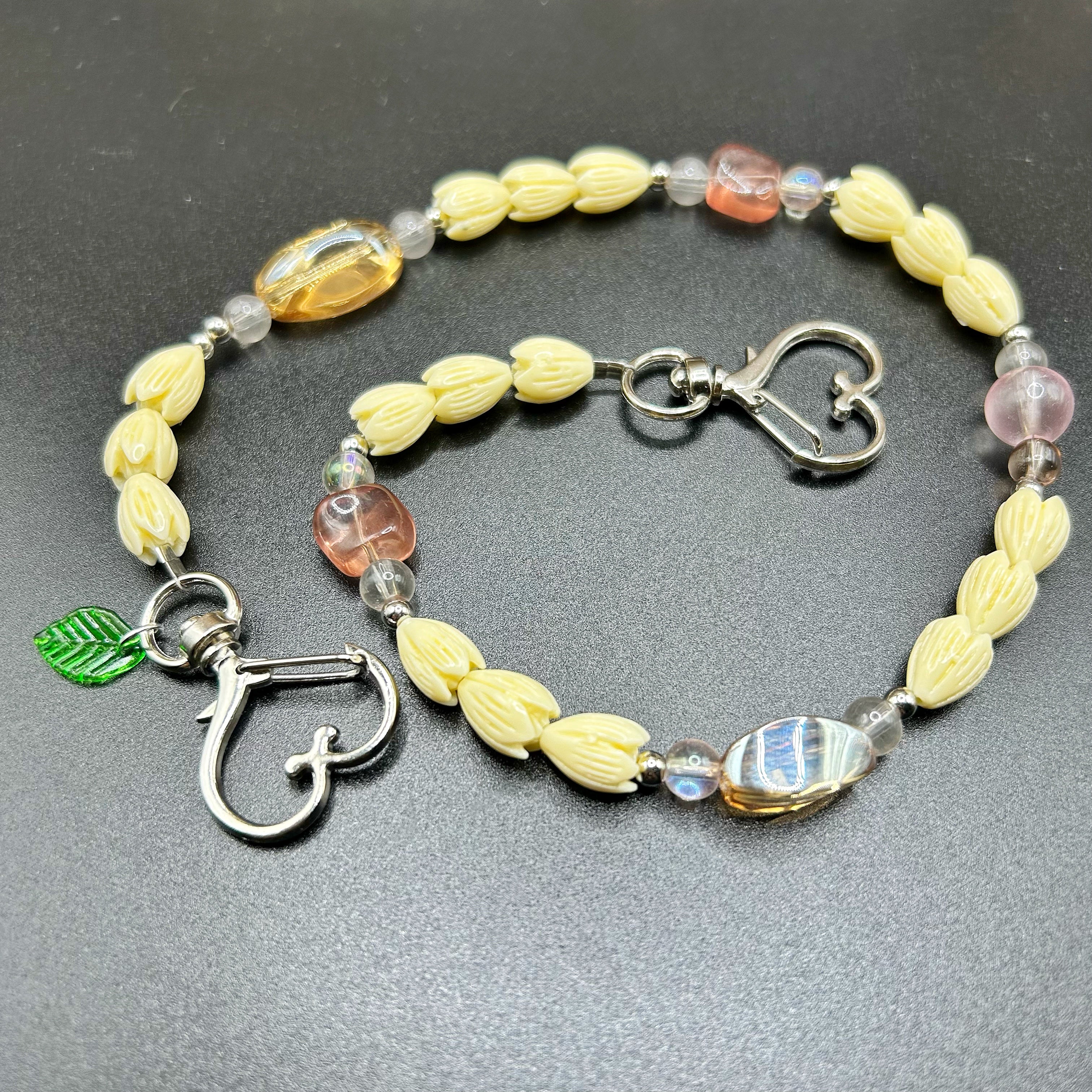 Neutral Pikake • Bag Charm • Phone Charm • Car Lei