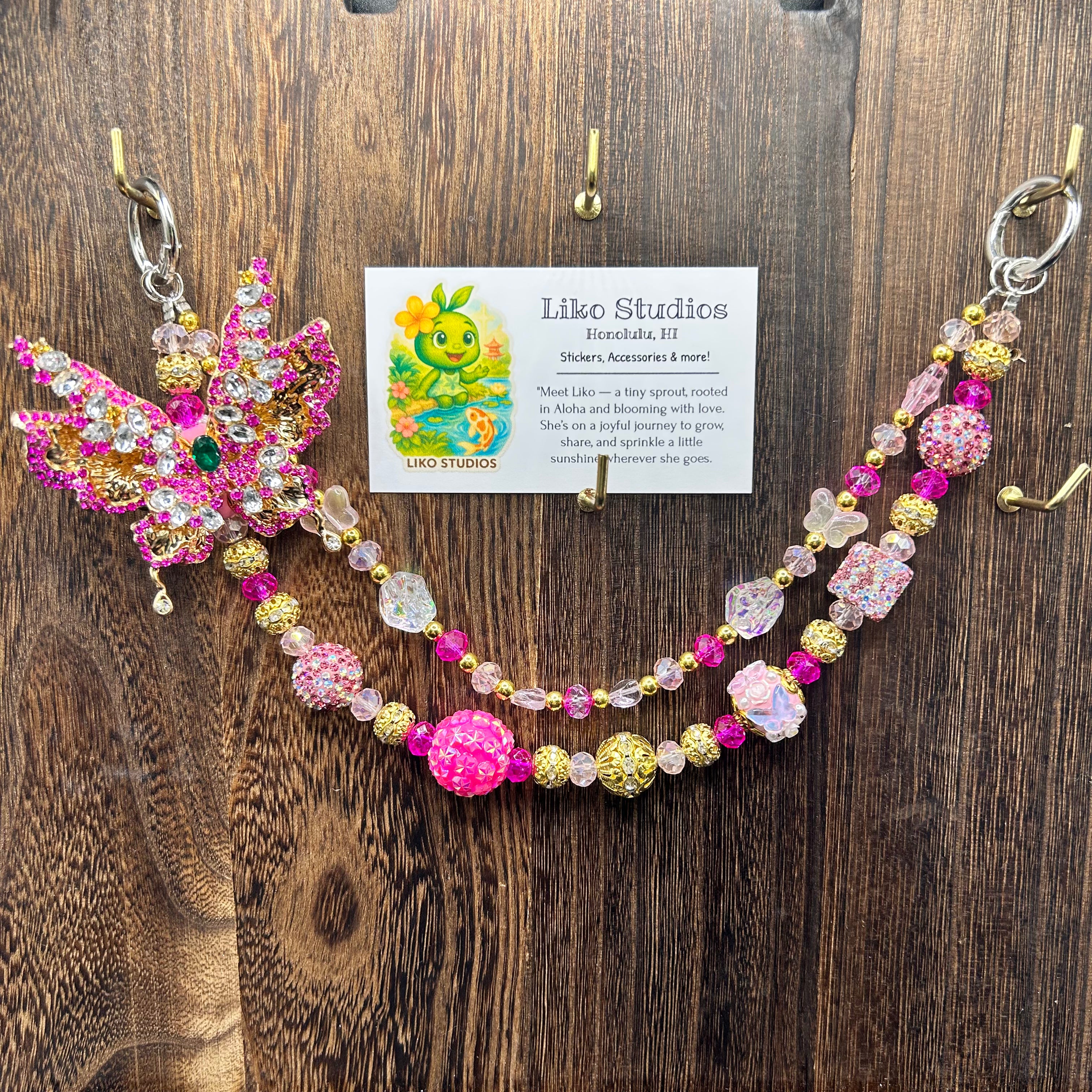 Blitz Pink Butterfly • Luxe Bag Charm