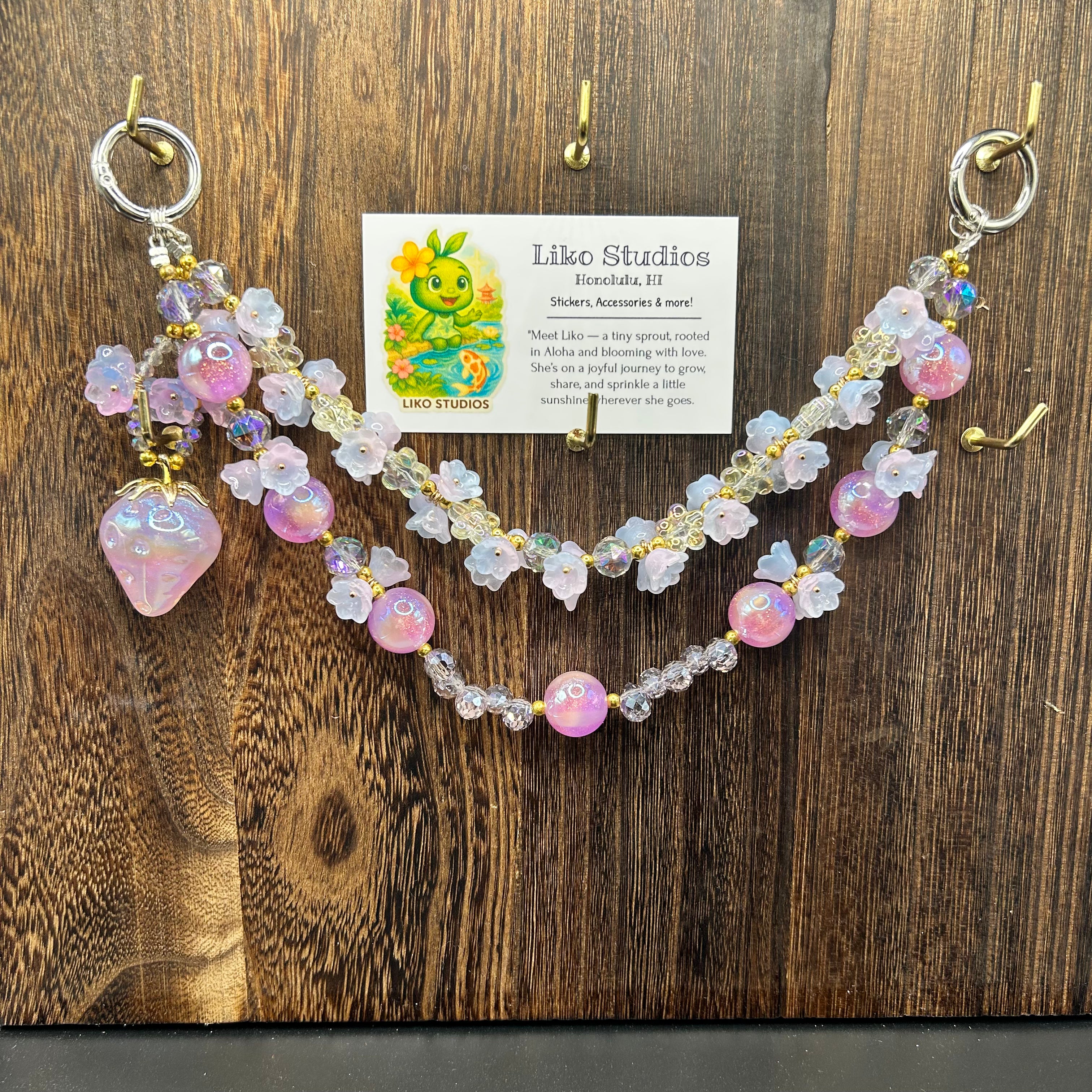 Frosted Strawberry • Luxe Bag Charm