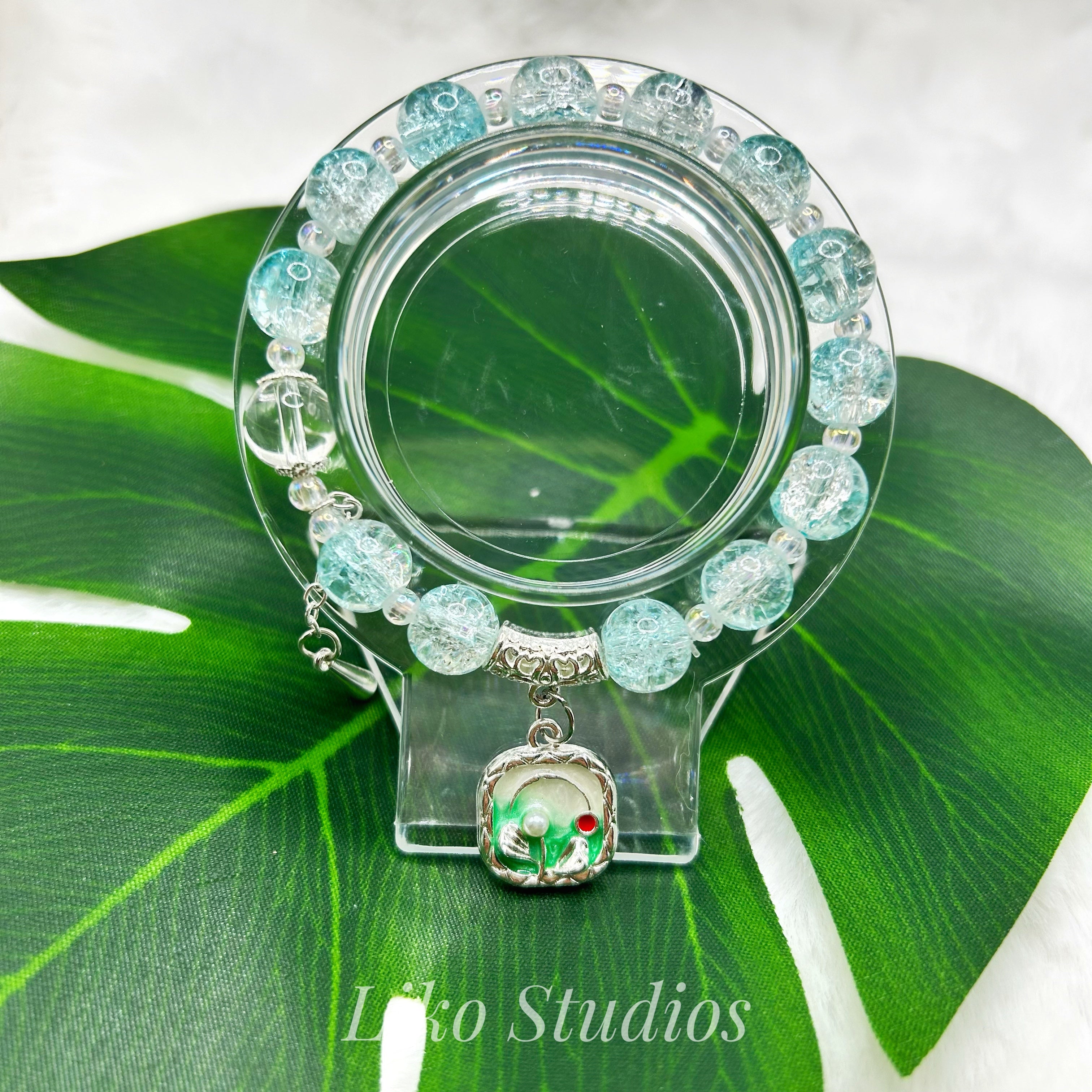 Aqua Flower Garden • Bracelet 020