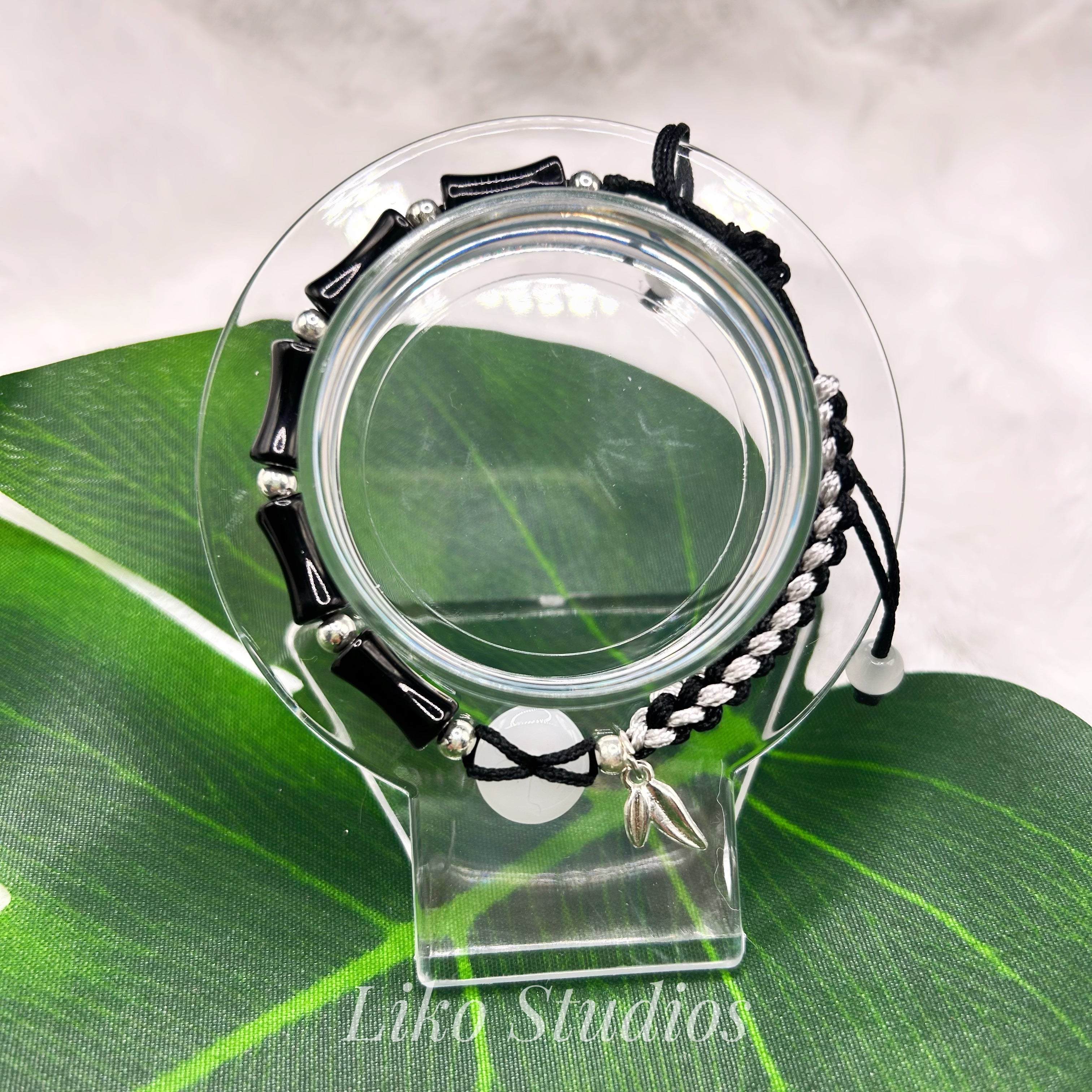 Macrame black Bamboo • Bracelet 018