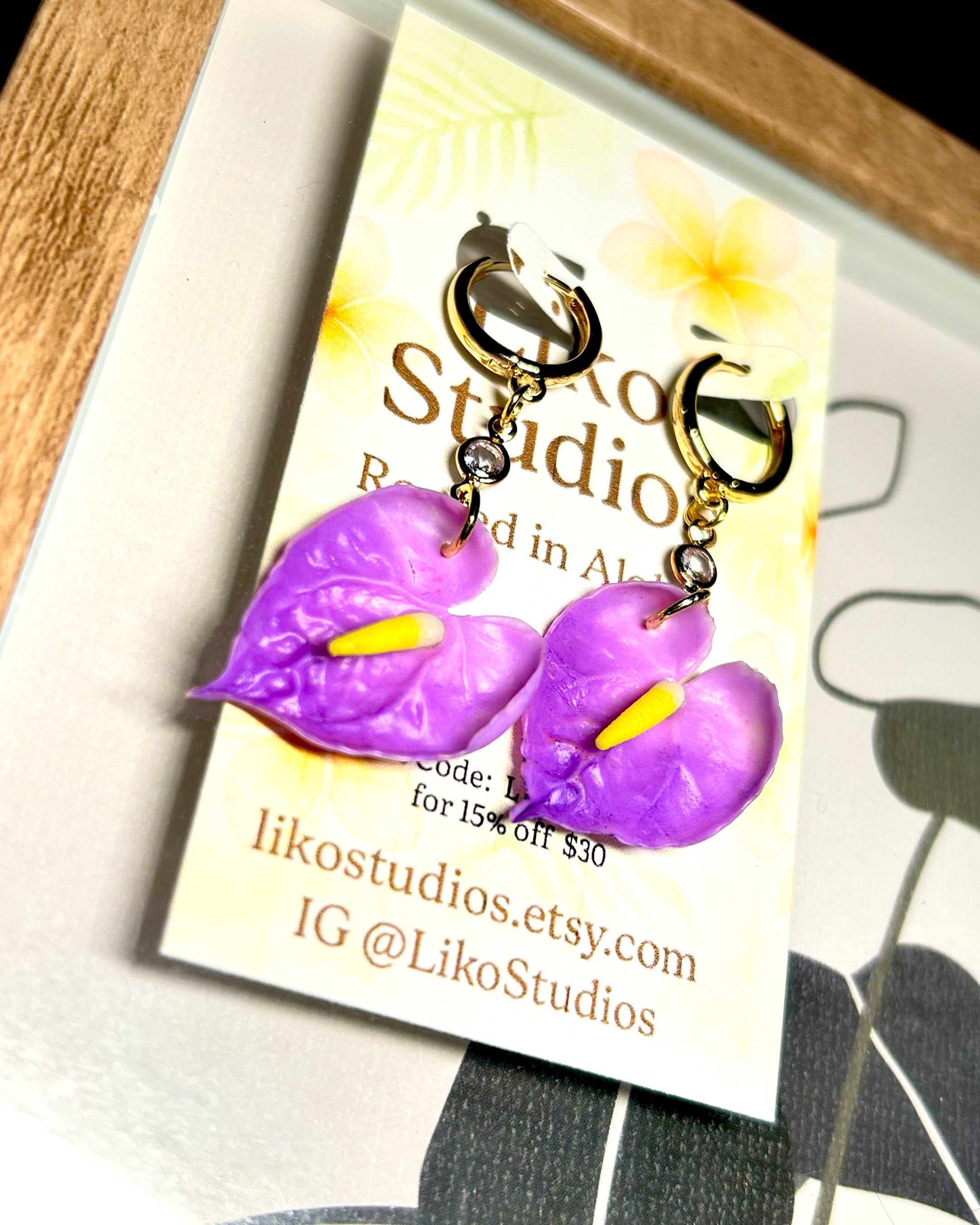 Anthurium Earrings • Singles, Doubles, Triples *Made to order