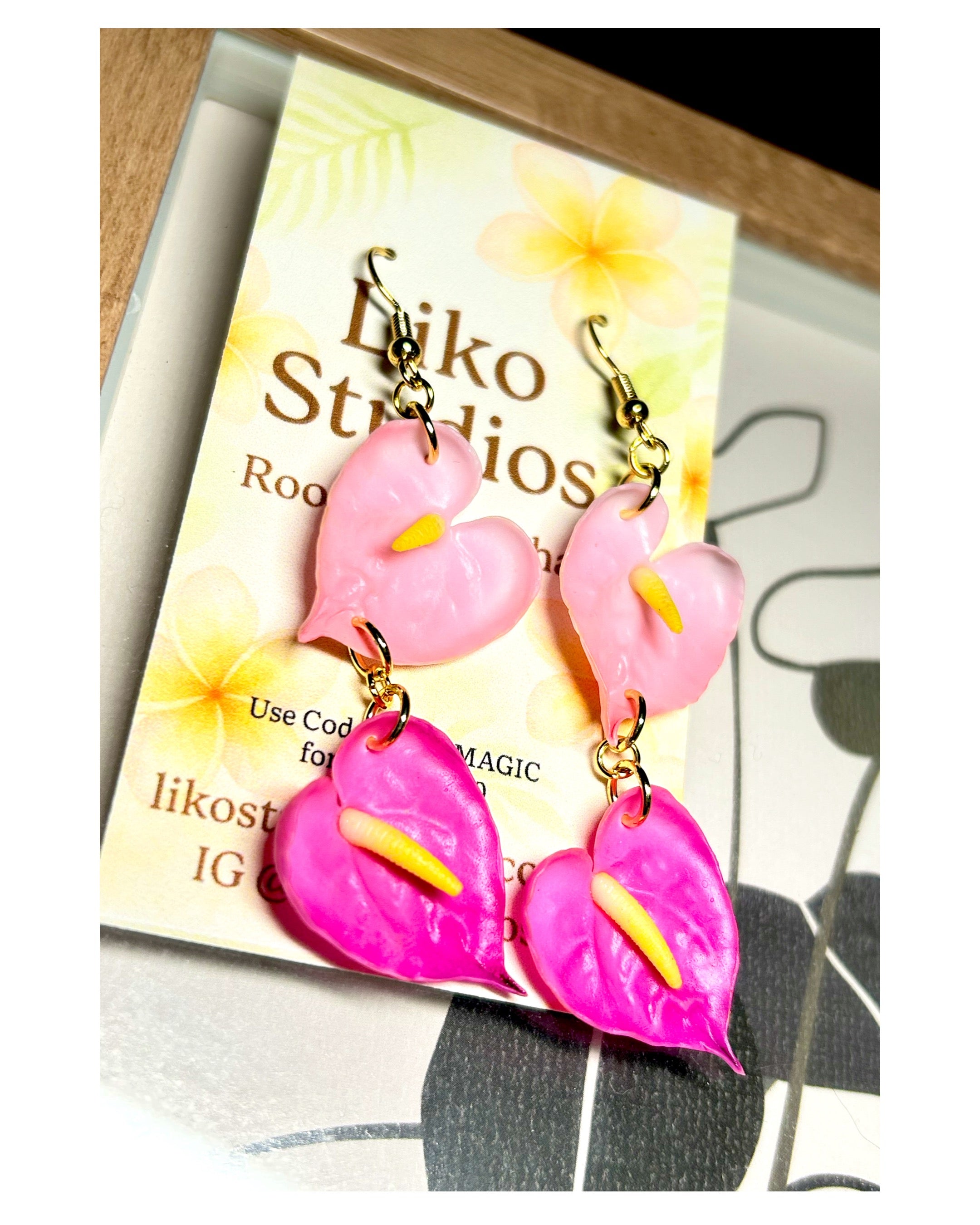 Anthurium Earrings • Singles, Doubles, Triples *Made to order