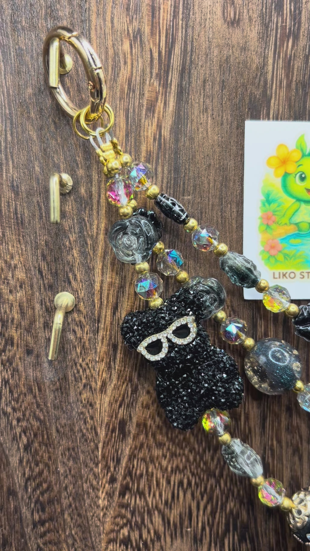 Sparkly Teddy Bear • Luxe Bag Charm