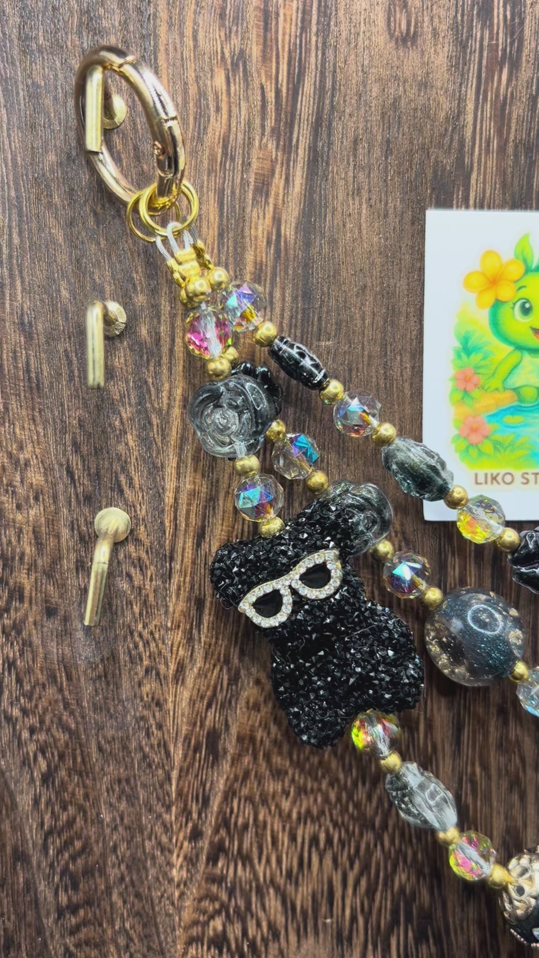 Sparkly Teddy Bear • Luxe Bag Charm